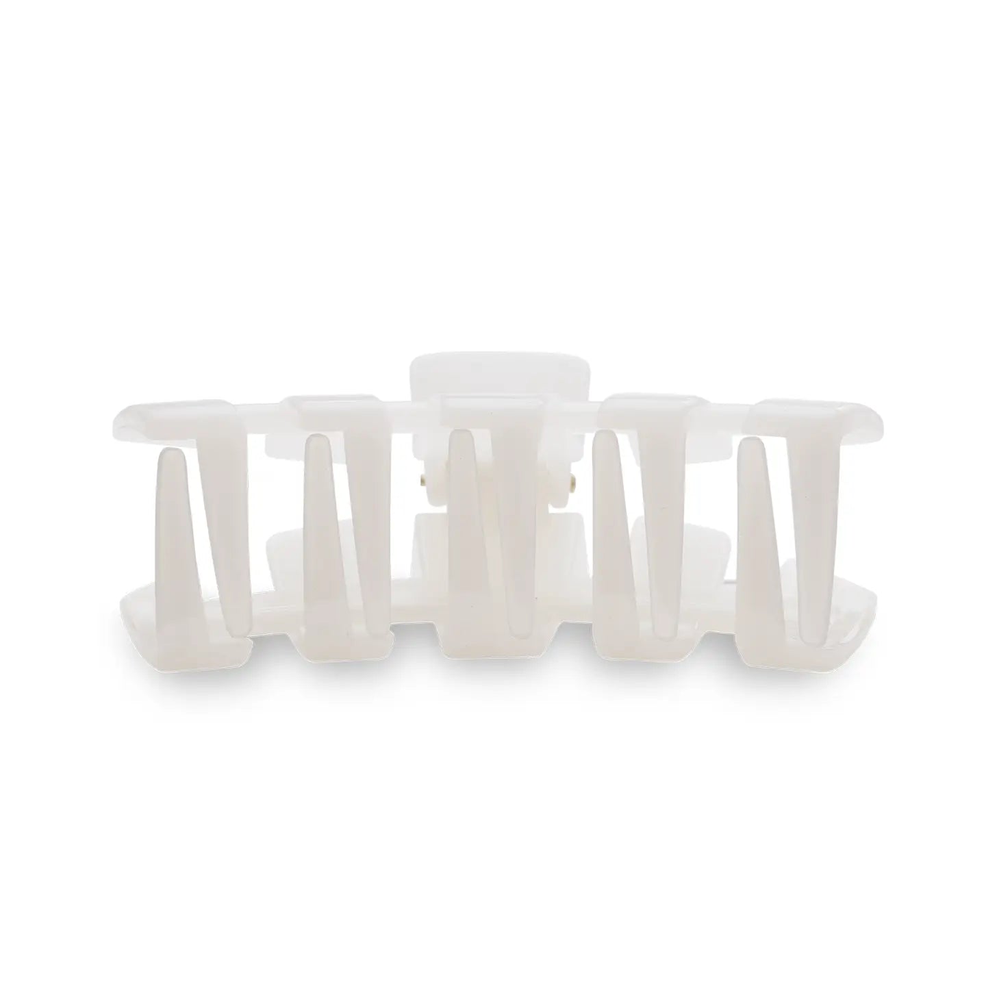 Small Classic Hair Clip Coconut White