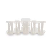 Small Classic Hair Clip Coconut White
