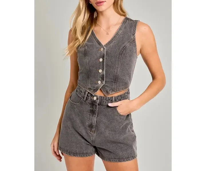 Lainey Denim Romper