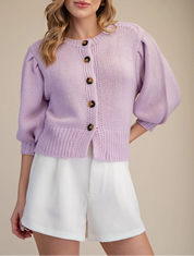 Sweet Bloom Sweater Top Lavender