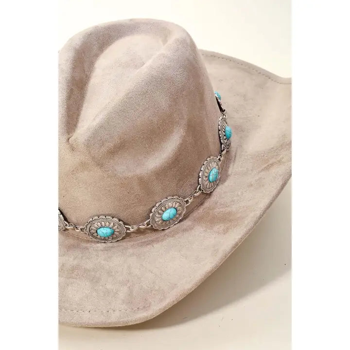 Turquoise Oval Cowboy Hat