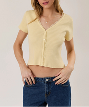 Honey Lace Ribbed Top