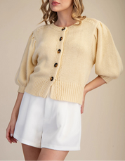 Sweet Bloom Sweater Top Yellow