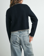 Adriana Black Cardigan Top