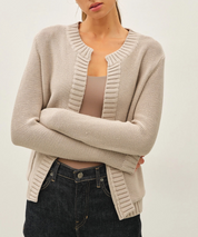 The Everyday Knit Cardigan Stone