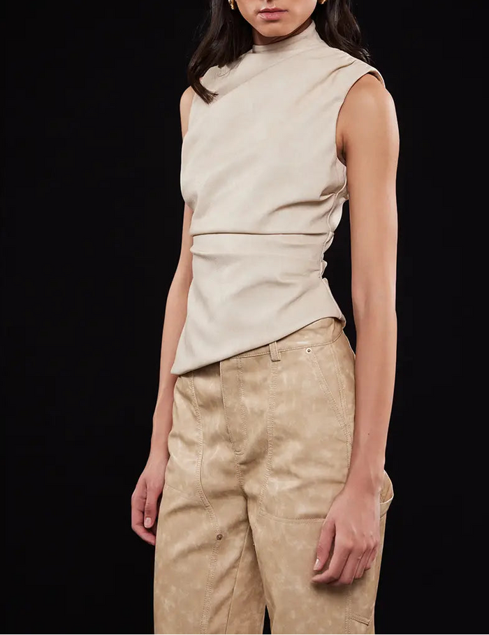 The Asym Pleather Top