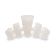 Medium Classic Hair Clip Coconut White