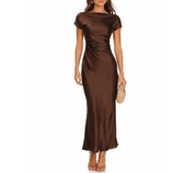 The Adele Evening Maxi Dress Brown