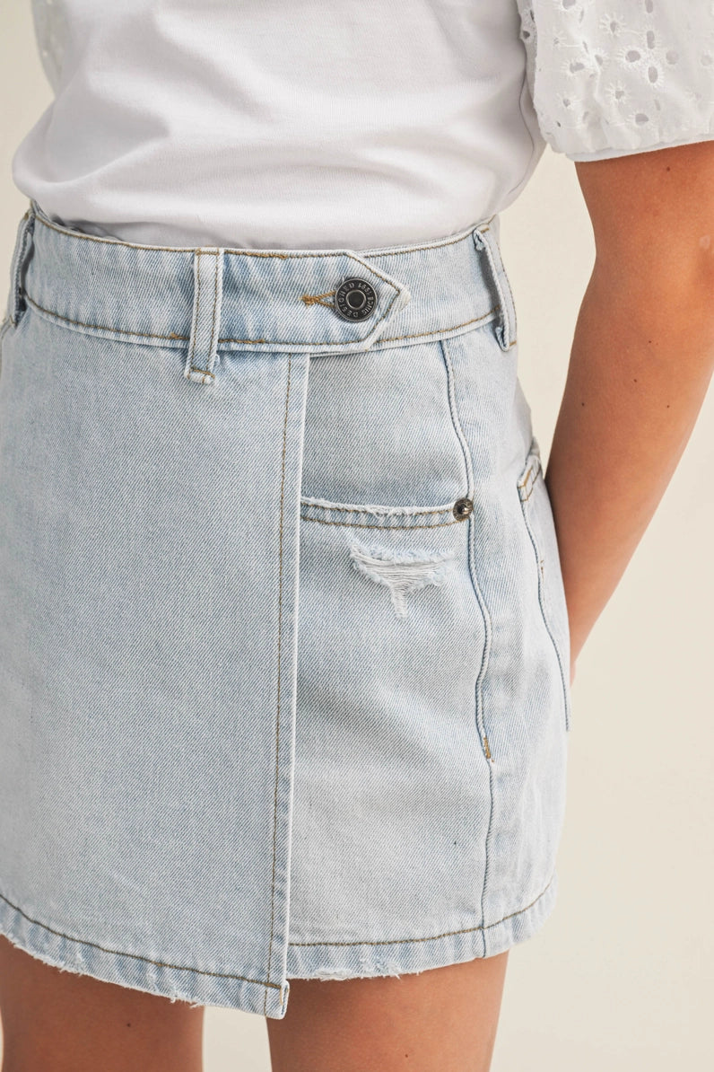 Sunny Day Tween Denim Skort
