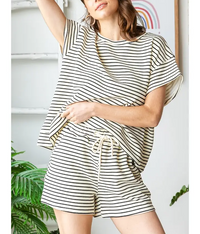 Textured Knit Thin Strip Set