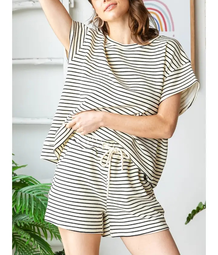 Textured Knit Thin Strip Set