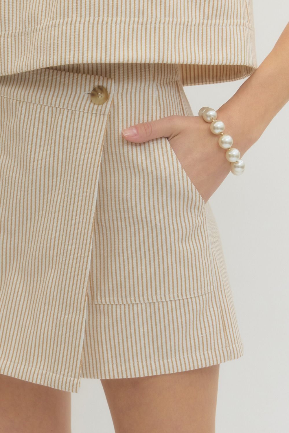 Neutral Stripe Skort