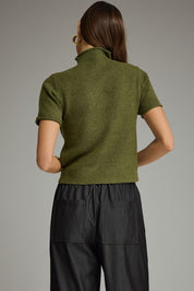 The Aspen Mock Neck Sweater Olive