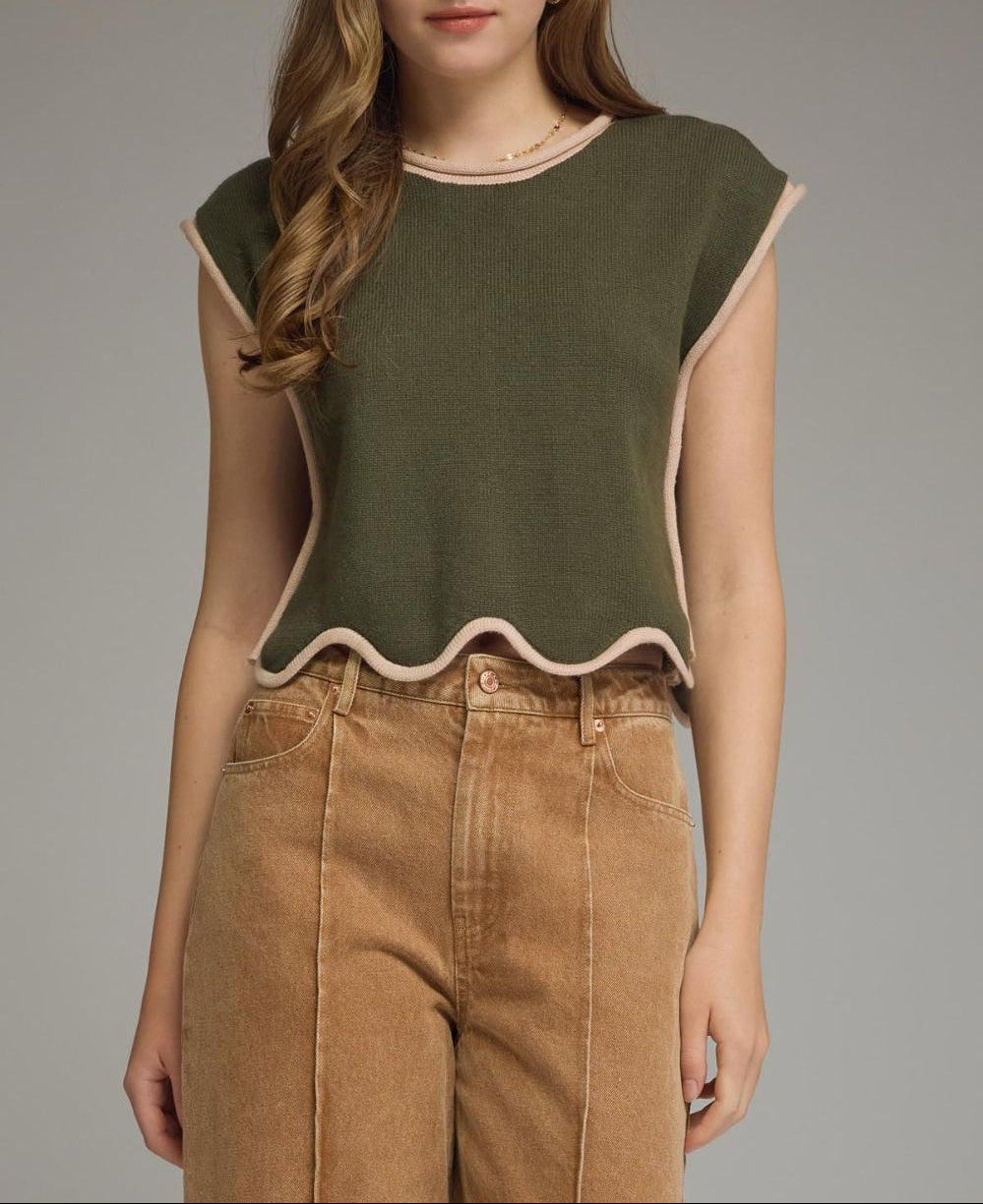 The Olive Grove Knit Top