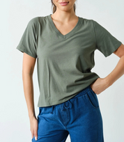 Pima Cotton V-Neck Tee