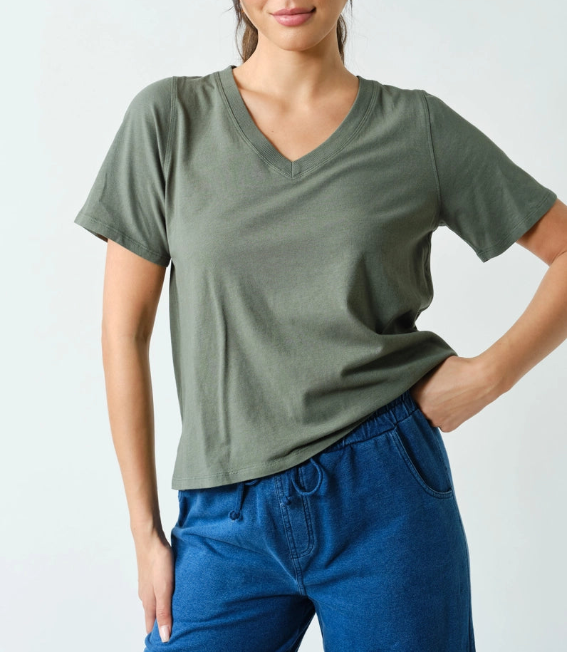 Pima Cotton V-Neck Tee