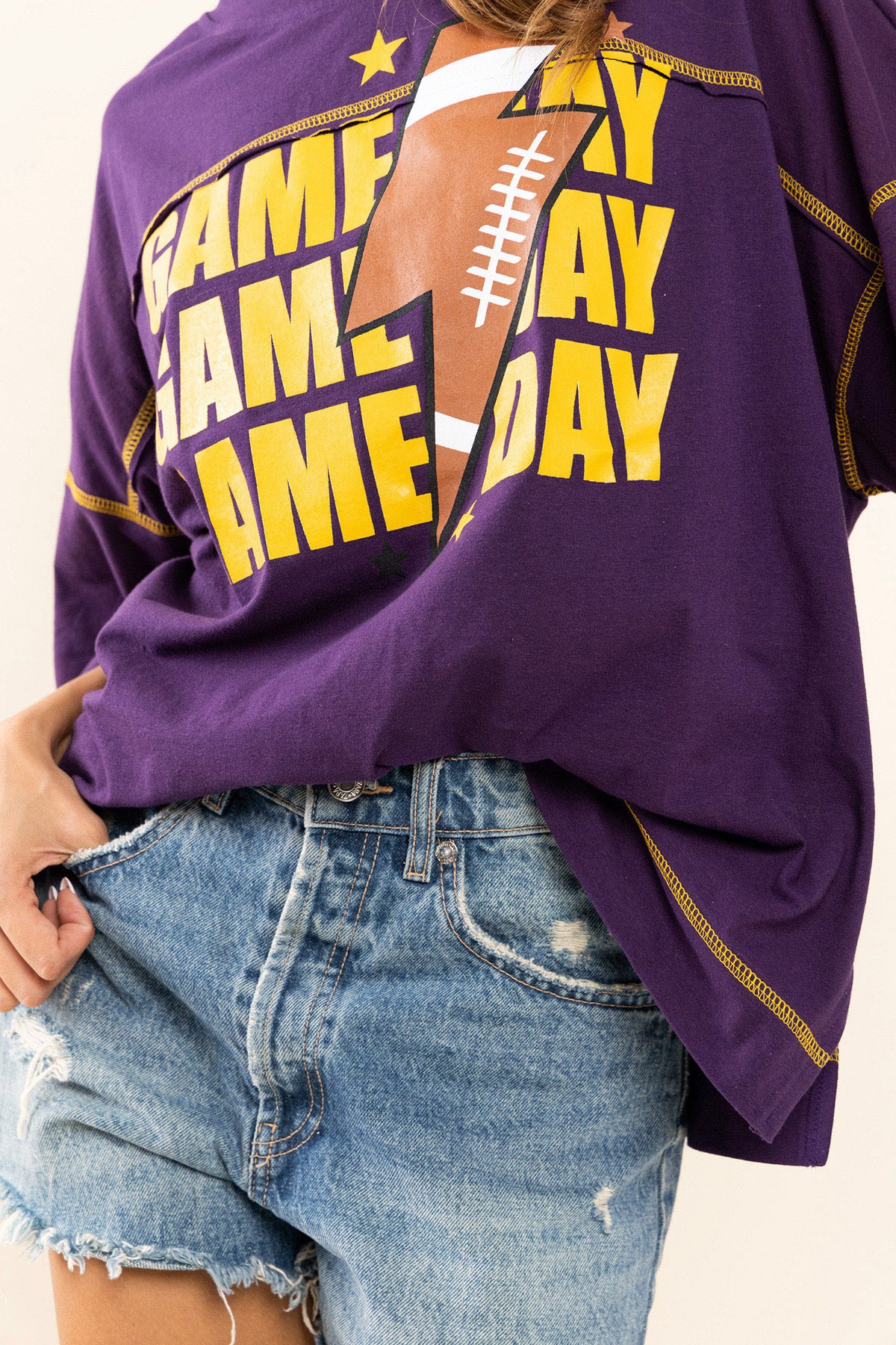 Game Day Stacked Oversize Top