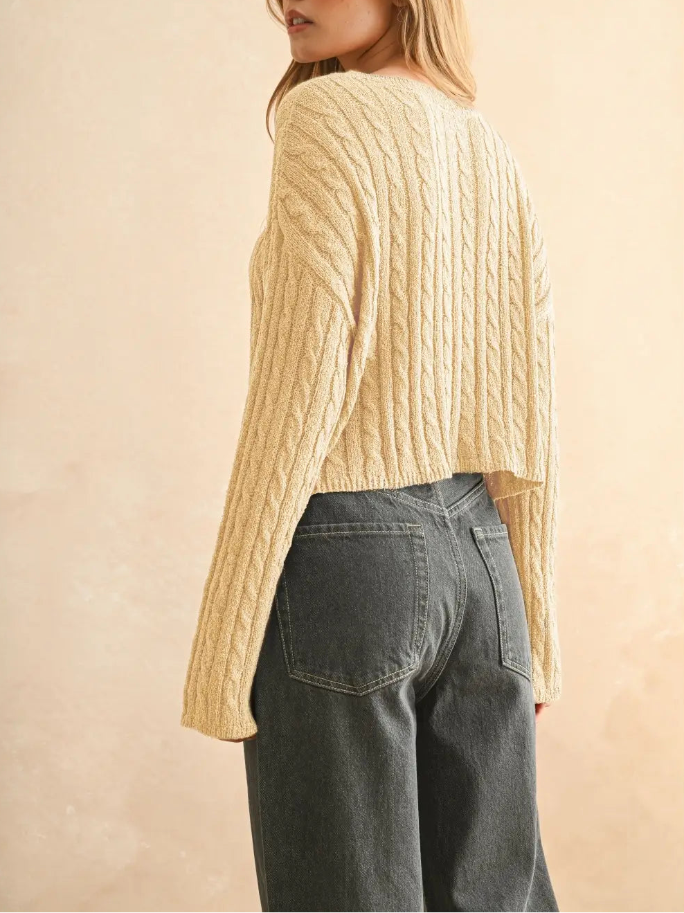 Breezy Days Cable Knit Cardigan