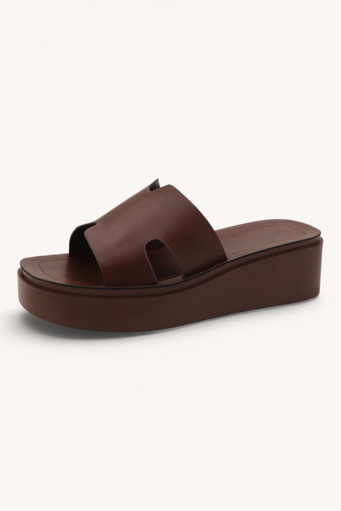 Luck Semi Platform Sandal Brown