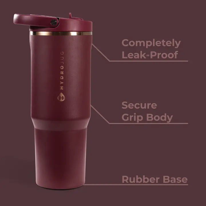HydroJug 32 oz Sport Water Bottle Merlot