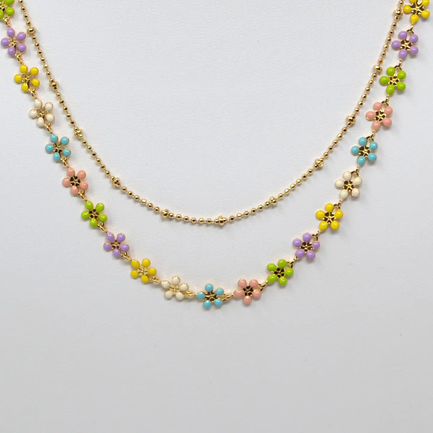Freya Flower Necklace Multi