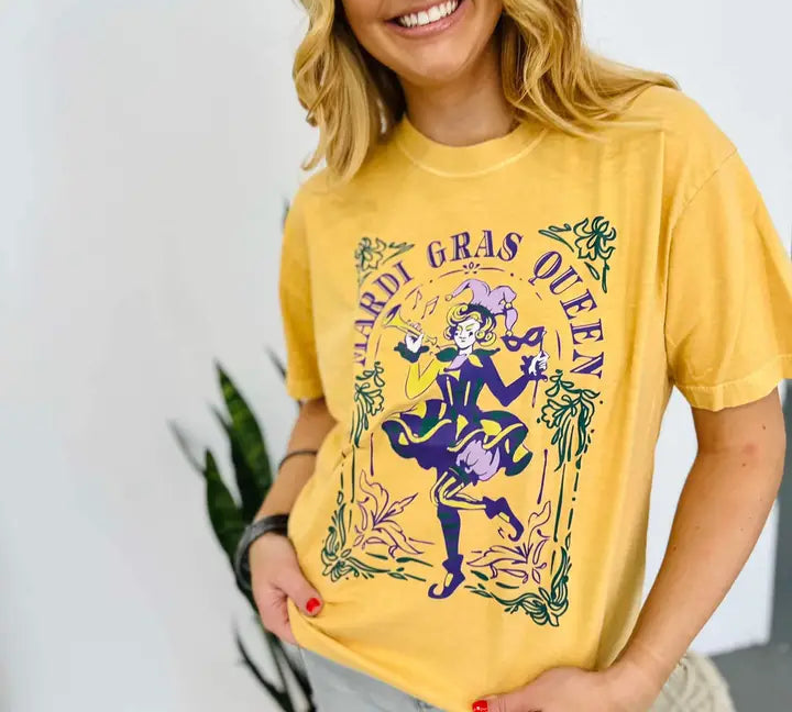 Mardi Gras Queen Jester Graphic Tee