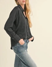 Veda Button Down Top