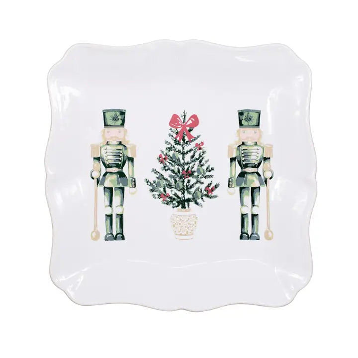 Watercolor Nutcracker Square Platter