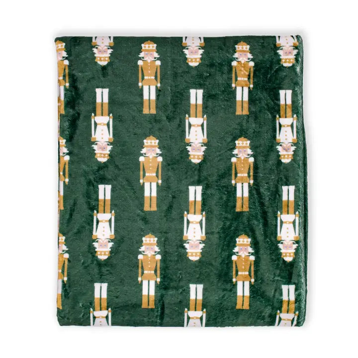 Nutcracker Throw Blanket Green