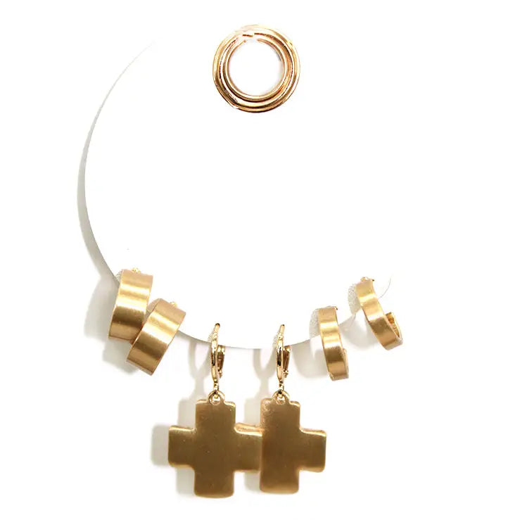 The Faith & Gold Earring Set