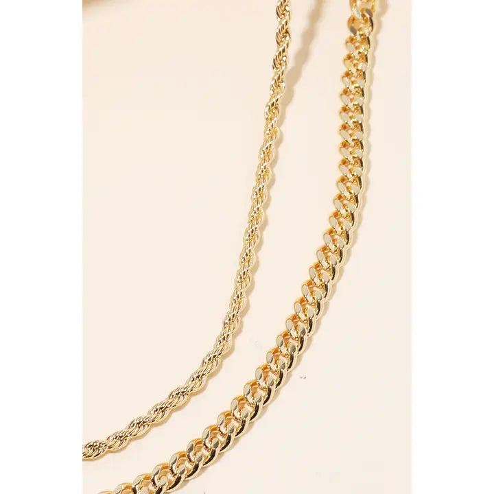 Rope & Chain Layered Necklace