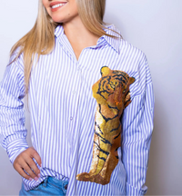 Tiger Stripe Button Down