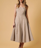 The Savannah Stripe Midi Dress
