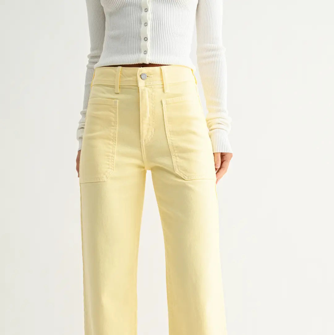 HR Utility Wide Leg Jean Yellow