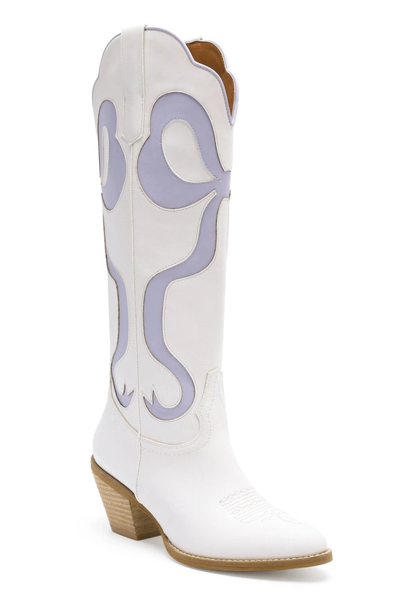 Purple Bow Tall Boot