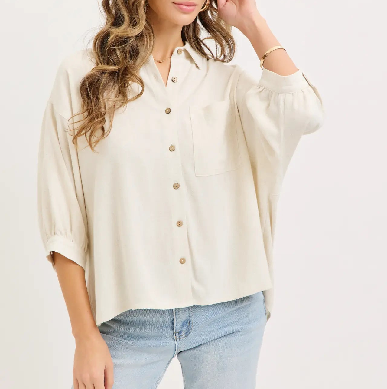 Sandstone Linen Top