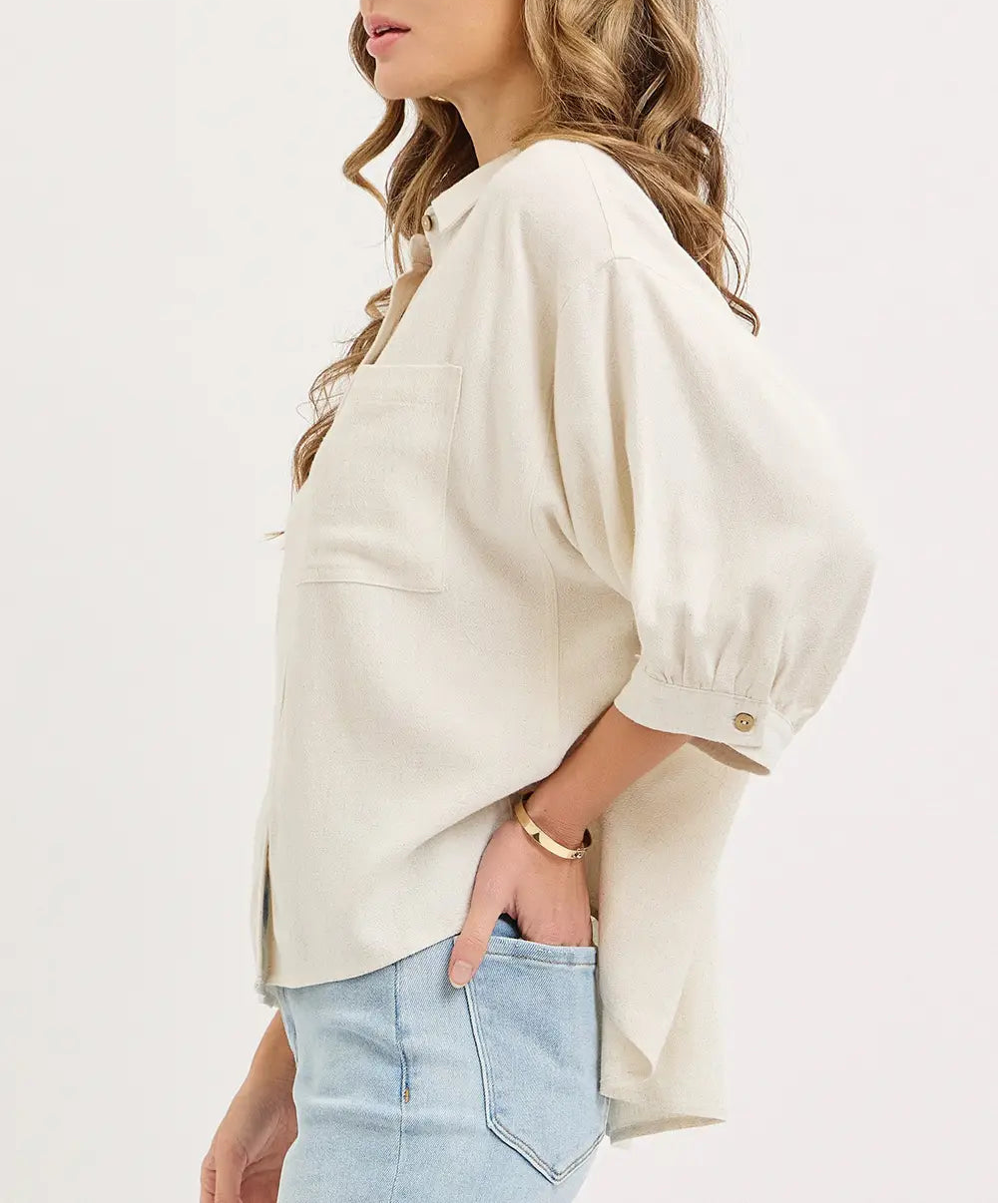 Sandstone Linen Top