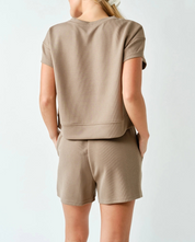 Luxe Ribbed Classic Set Taupe