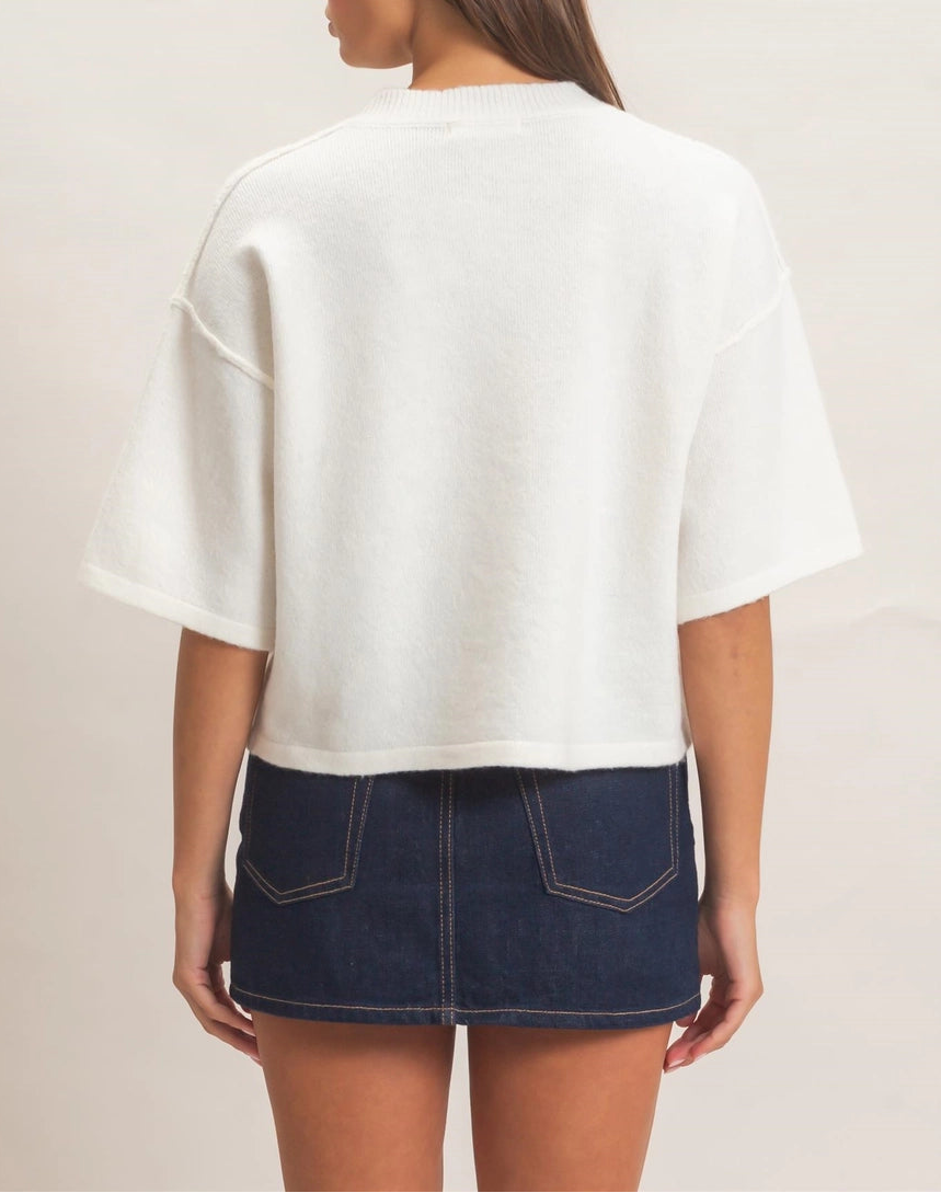 The Effortless Button Cardigan Cream