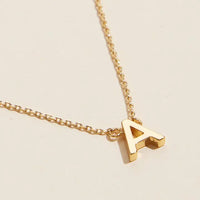 Gold Dipped Initial Letter Necklace