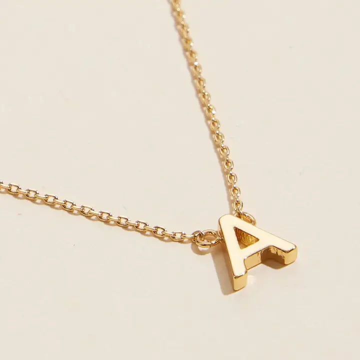 Gold Dipped Initial Letter Necklace