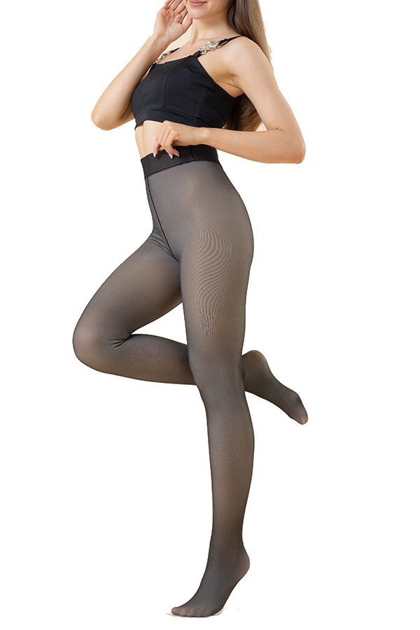Giselle Black Fleece Tights