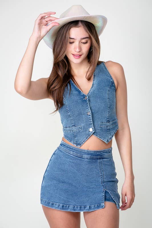 Daisy Denim Skort