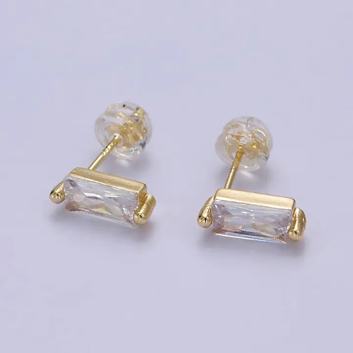 Hazel Baguette Stud Earrings
