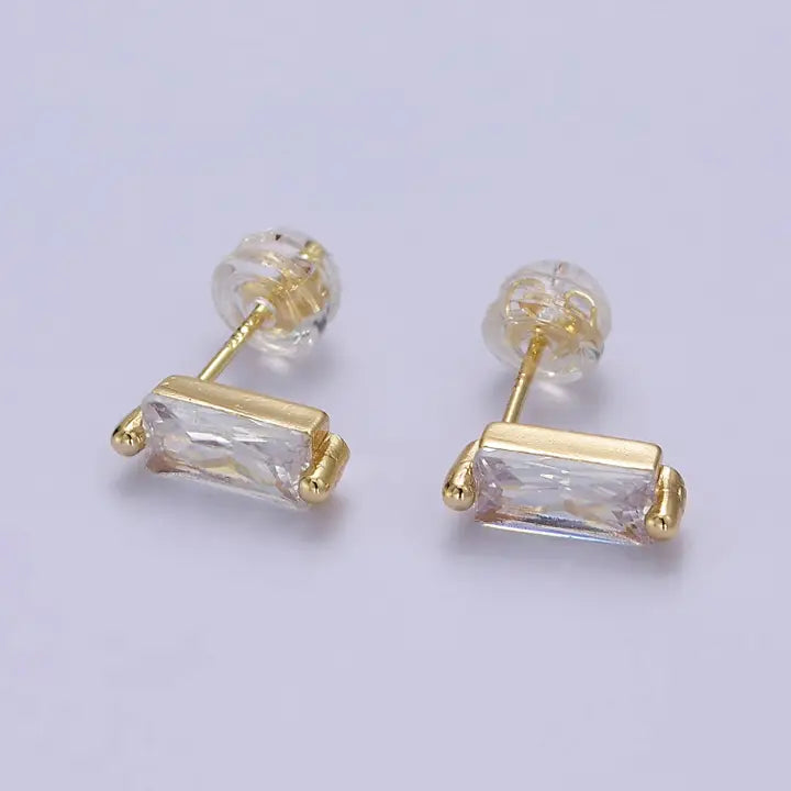 Hazel Baguette Stud Earrings