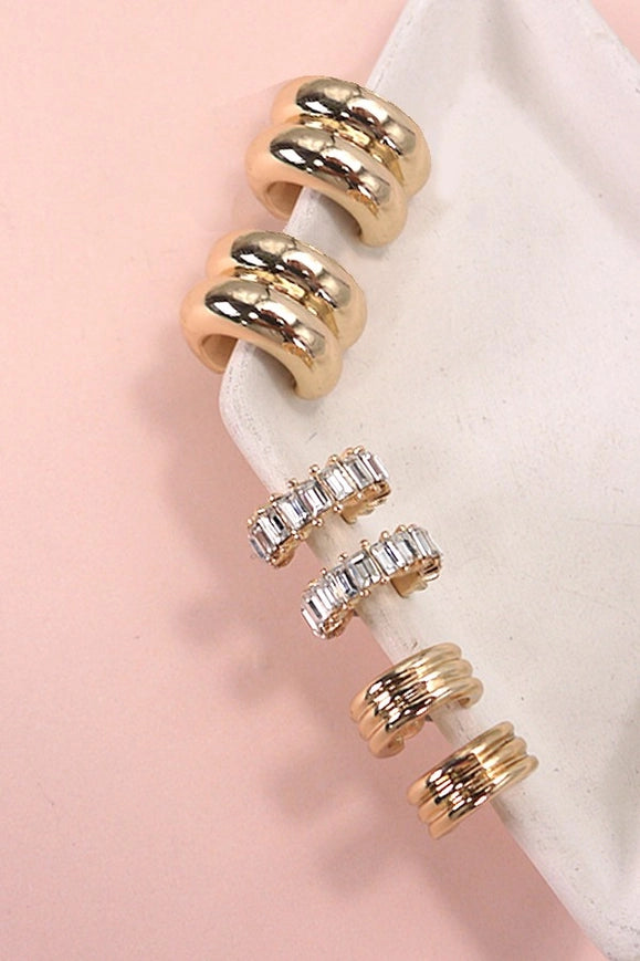 Becca Baguette Earring Set