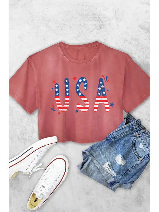 American Vintage Graphic Crop Top main image 0