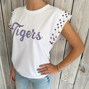 Pearl Tigers Flutter Sleeve Top