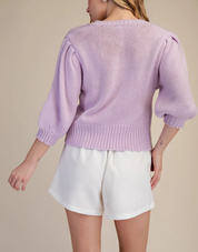 Sweet Bloom Sweater Top Lavender