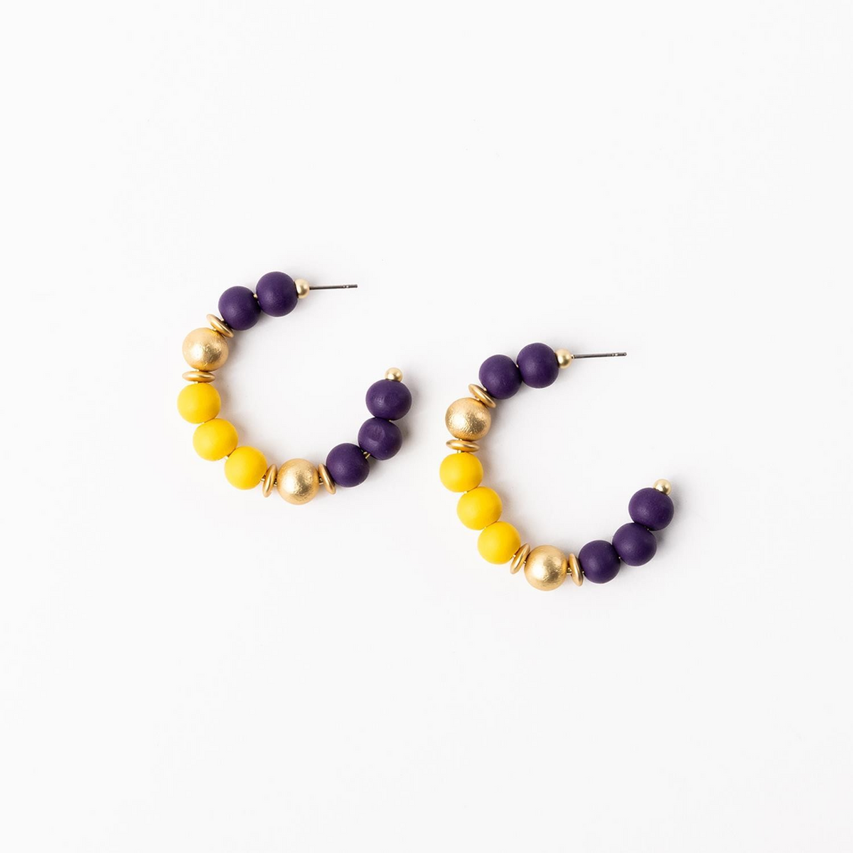 Janette Purple & Gold Earrings